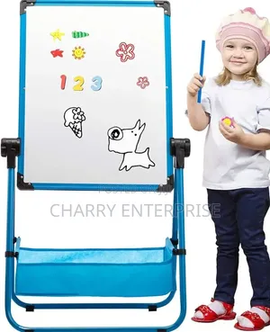 Kids Double Sided Art Board Easel With a Storage Box Easy to Draw