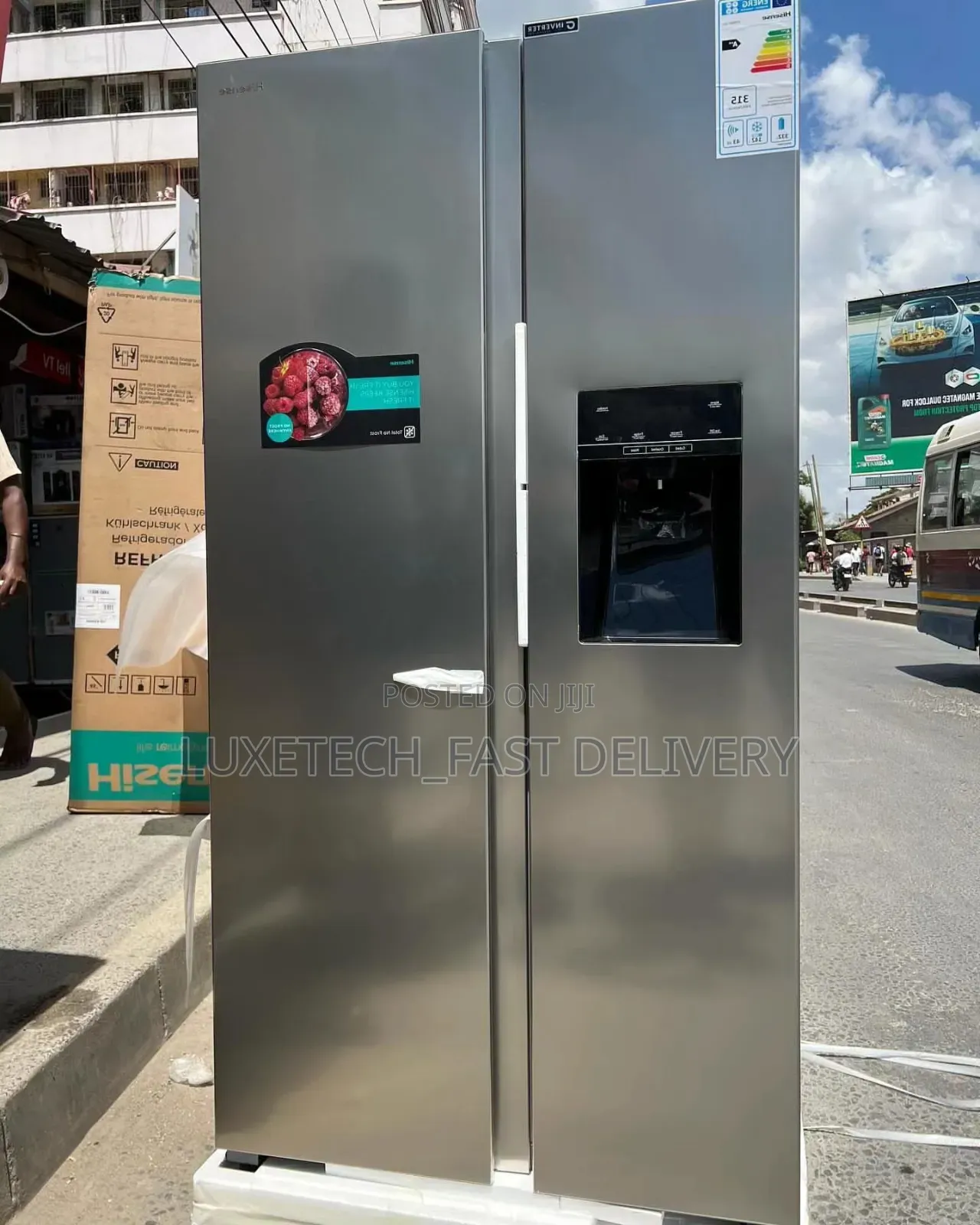Hisense Refrigerator 474L Side by Side Door Non-Frost