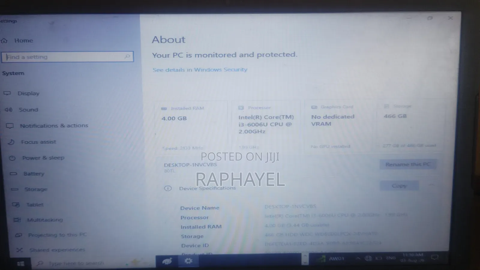 Laptop Lenovo V110 4GB Intel Core i3 HDD 500GB
