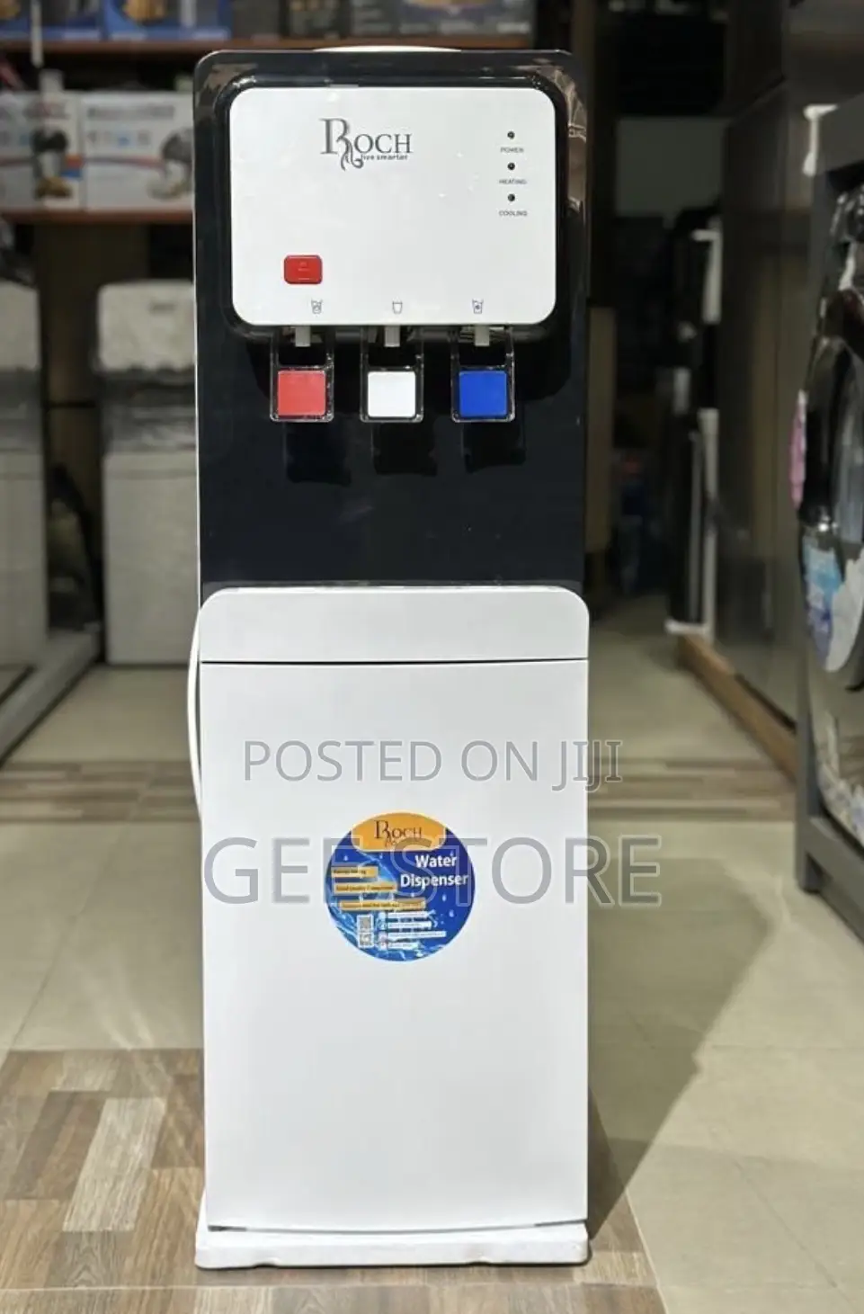 Roch Water Dispenser With Fridge RWD-60R-C(W)