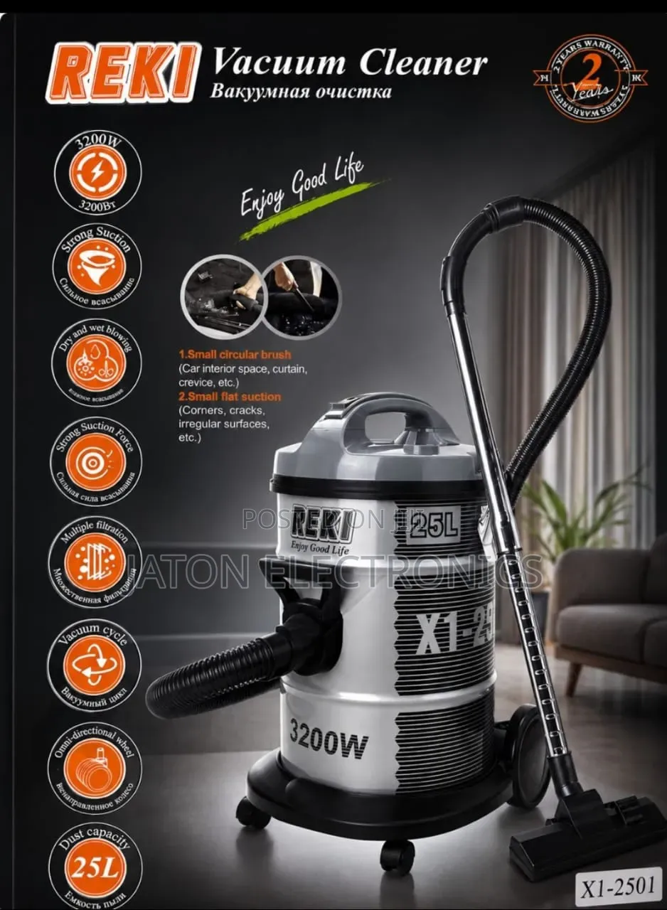 Reki Dry and Wet Vaccum Cleaner 25liter 3200watts