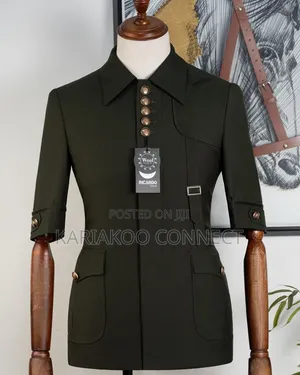 Five Button Green Suit