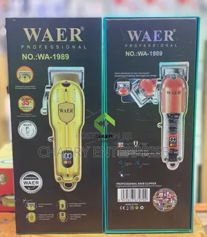 Rechargeable WAER Professional Hair Clipper Mashine Ya Kunyolea