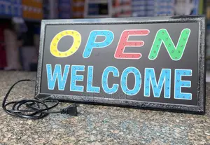 Bolton LED Light Display Signboard Featuring "Open Welcome" Text