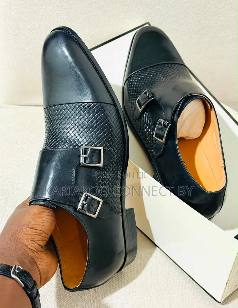 Men’s Luxury Double Monk Strap Leather Shoes