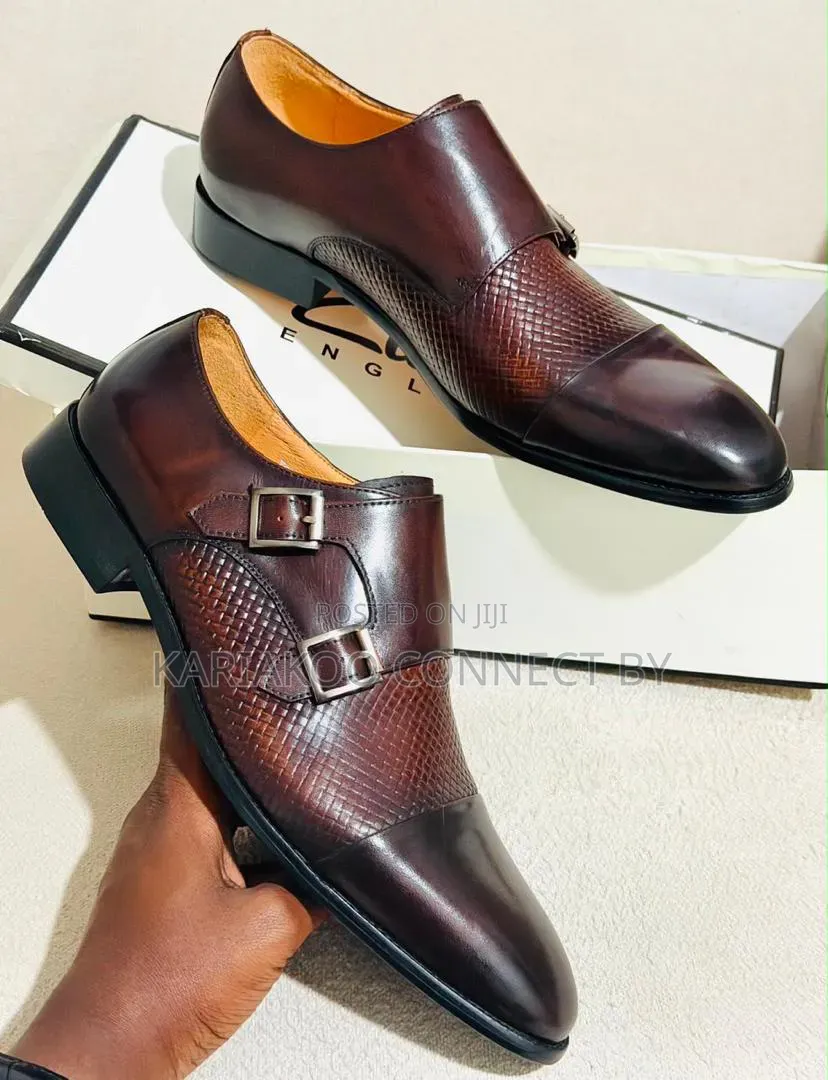 Men’s Luxury Double Monk Strap Leather Shoes