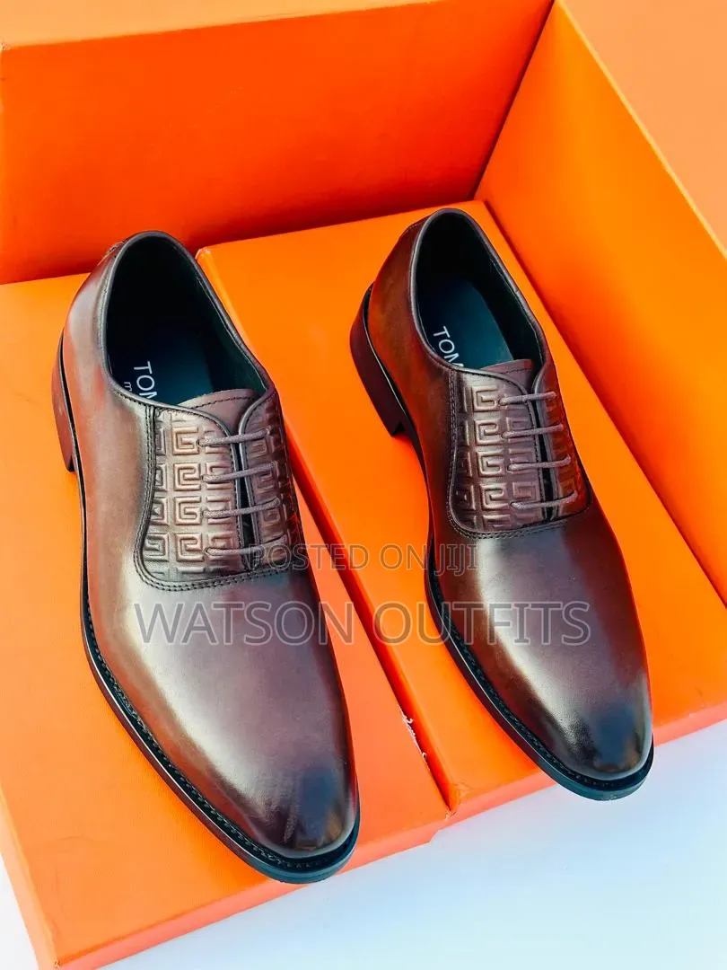 Tom Ford Brand 2 Colours Men's Leather Shoes Classic Footwears