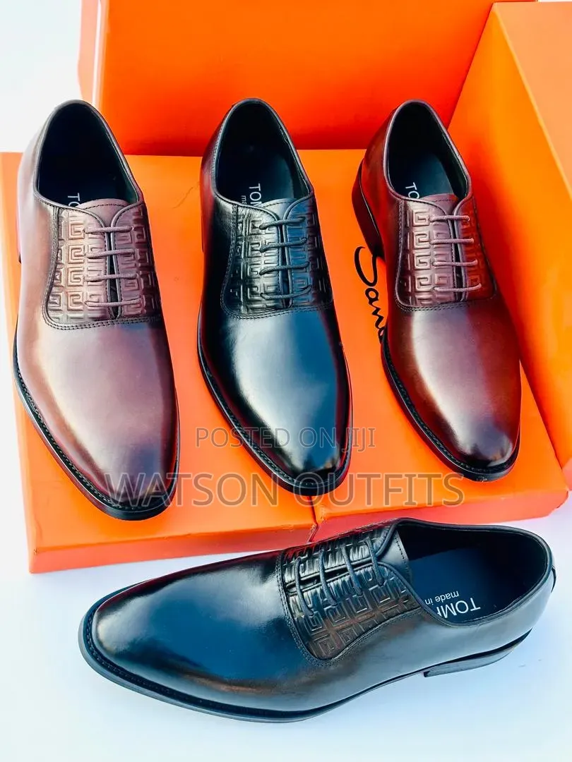 Tom Ford Brand 2 Colours Men's Leather Shoes Classic Footwears