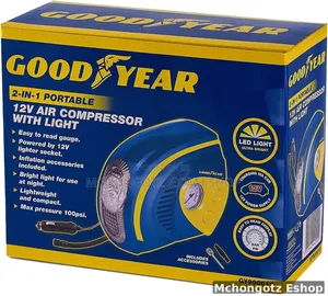 12v Air Compressor With Ligth | Goodyear 12v Car Tyre Inflator