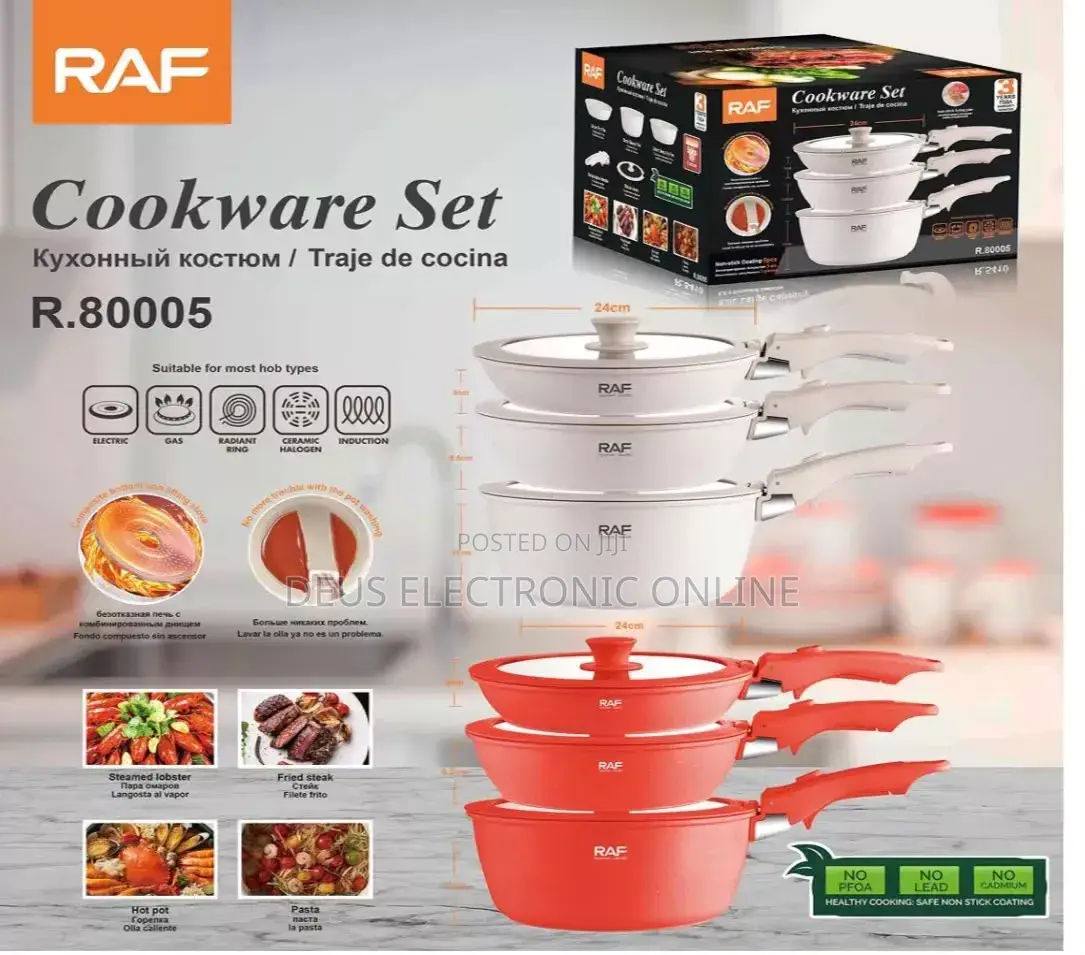Clearance Price 
*RAF 7pc Cookware Set Wok Pan