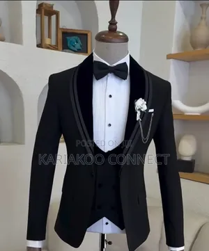 Vip Groom Black Suit