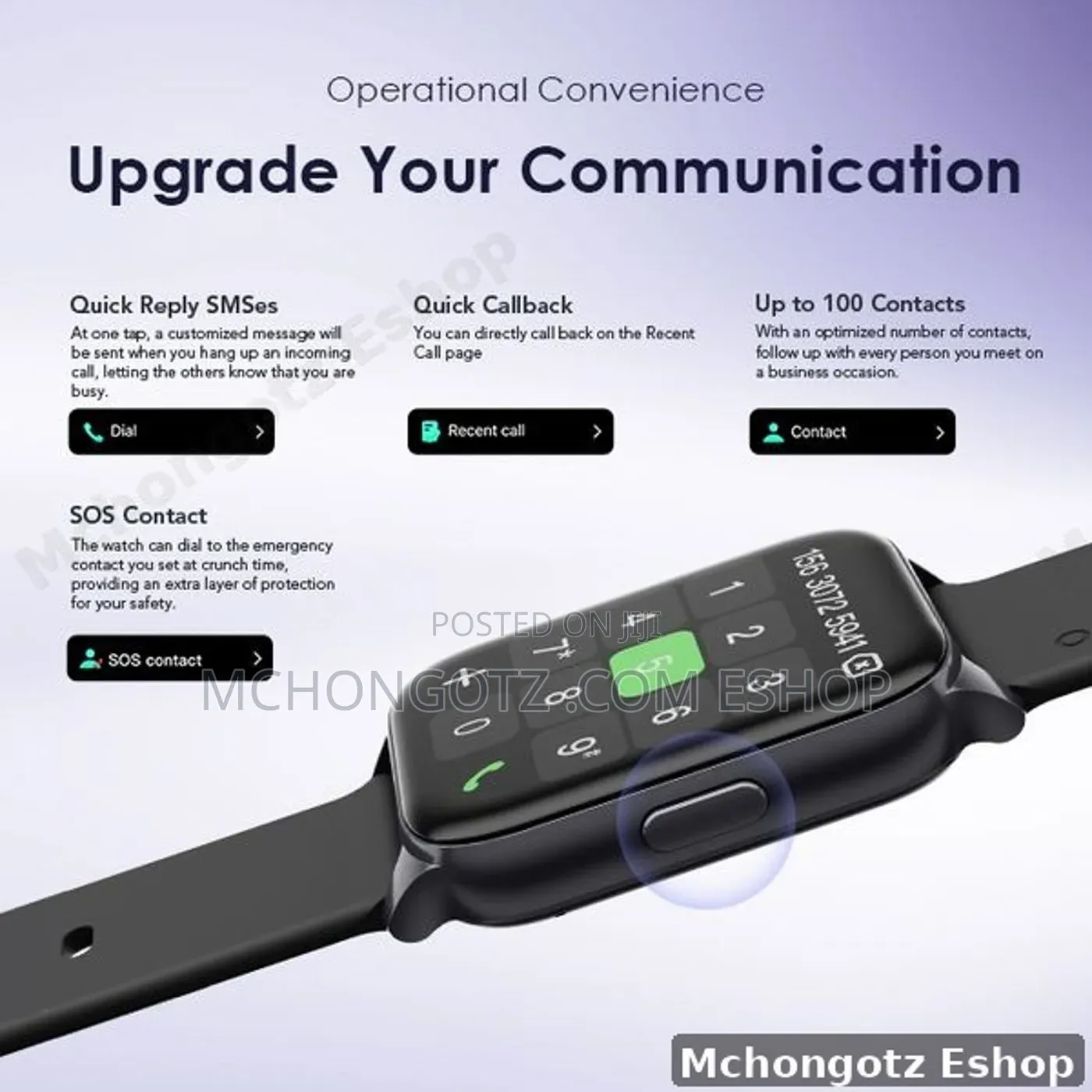Oraimo Watch 4 Plus OSW-801 Smart Watch 2.01 Inch Bluetooth Call IP68