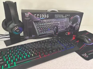 5 in 1 Wired Gaming Keyboard With Headset and Mouse