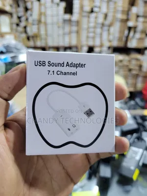 A Generic White USB Virtual 7.1 Channel Sound Adapter