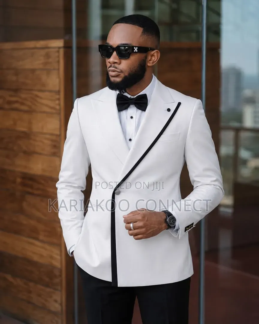 One Button White Suit