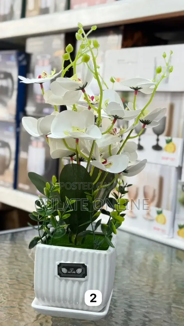 Artificial Flower With Ceramic Vase