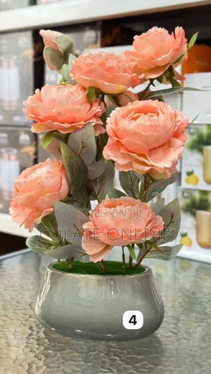 Artificial Flower With Ceramic Vase