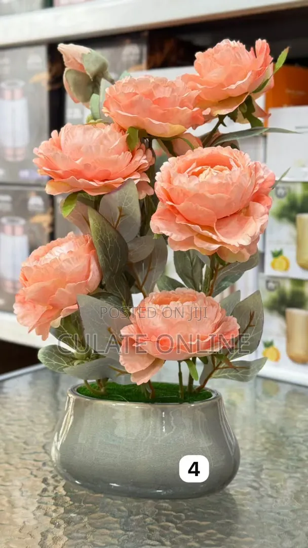 Artificial Flower With Ceramic Vase