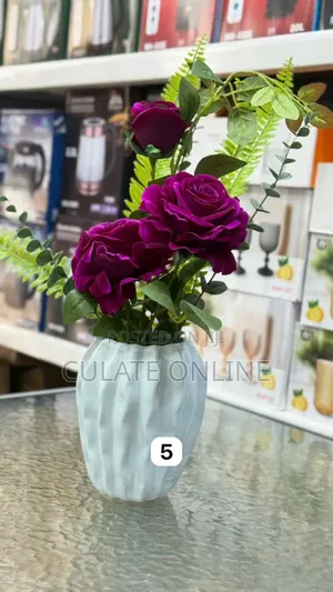 Artificial Flower With Ceramic Vase