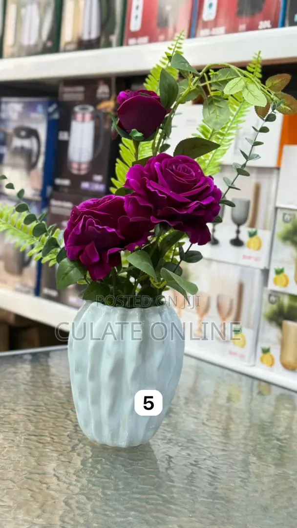 Artificial Flower With Ceramic Vase