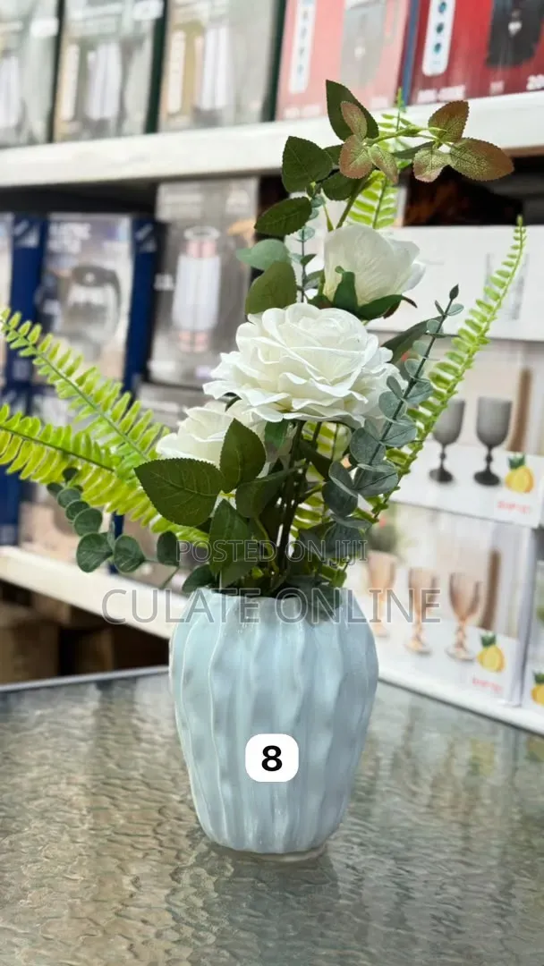 Artificial Flower With Ceramic Vase