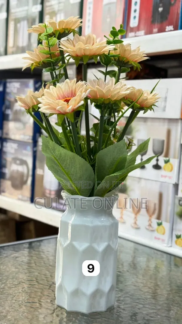 Artificial Flower With Ceramic Vase