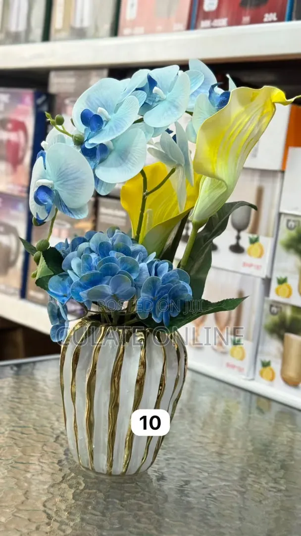 Artificial Flower With Ceramic Vase