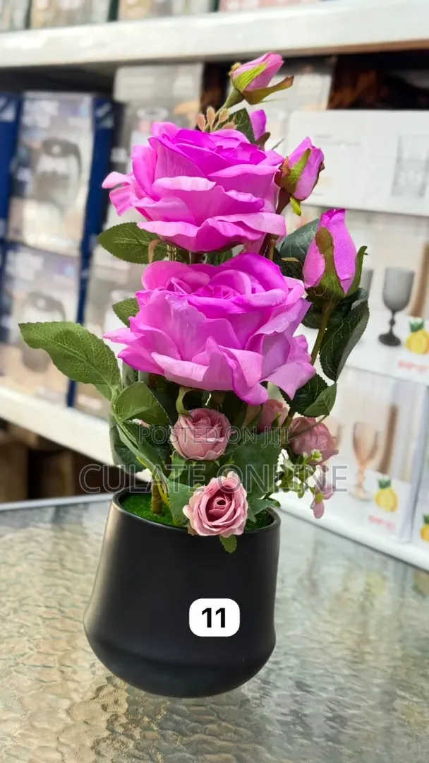 Artificial Flower With Ceramic Vase