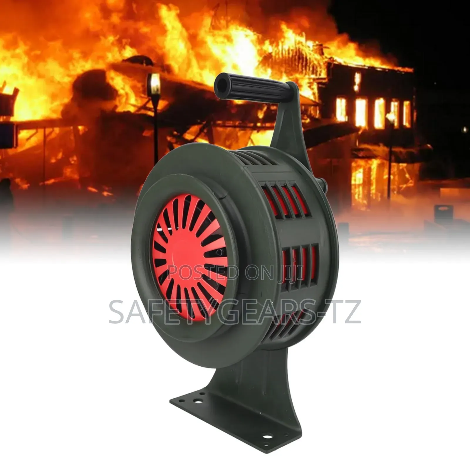Manual Siren Alarm, Hand Crank Type, Handheld Alarm, No Power Supply