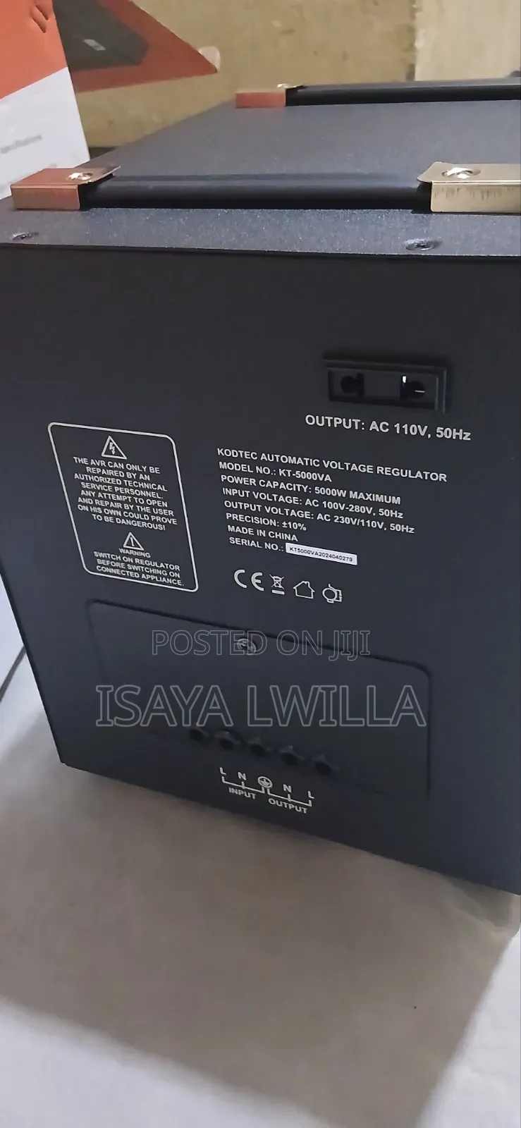 Kodtec Automatic Voltage Regulator Stabilizer 5000w Kt-5000va