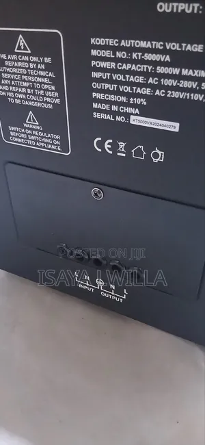 Kodtec Automatic Voltage Regulator Stabilizer 5000w Kt-5000va