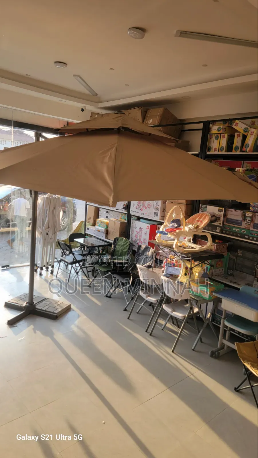 Large Offset Patio Umbrella European Design