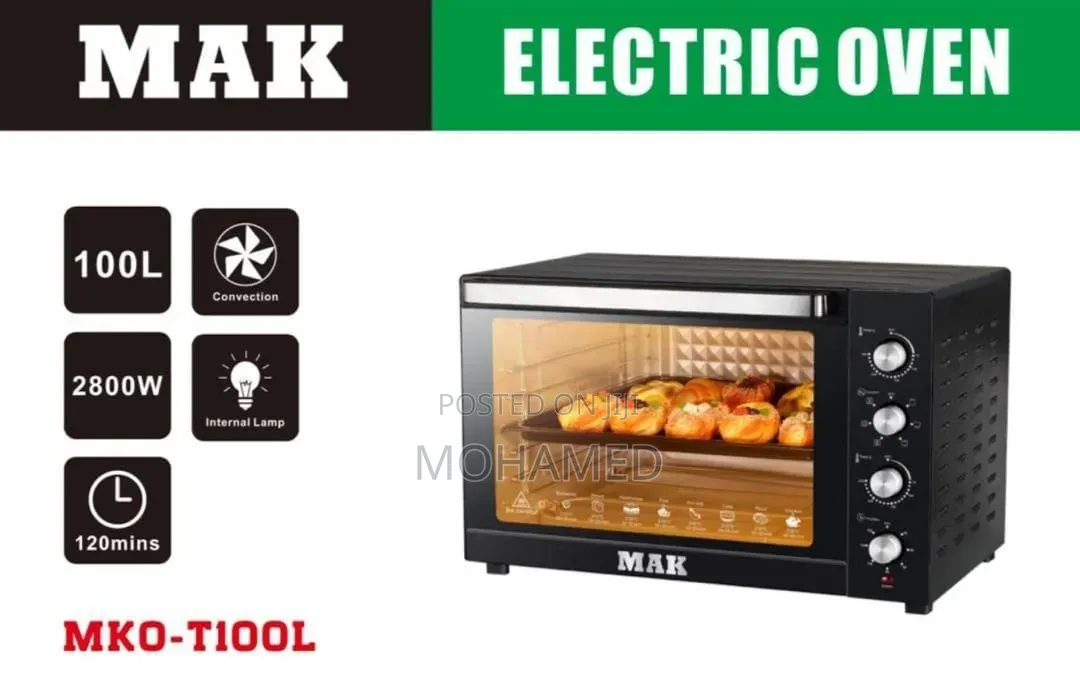  Mak Electric Oven L100 
 Capacity: 100 Litres