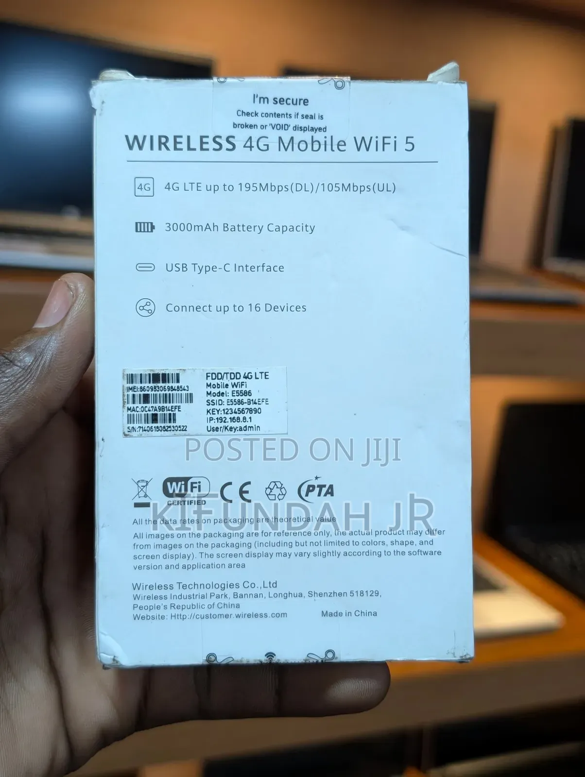 Wireless 4g Lte Mobile Wifi Router (Huawei)