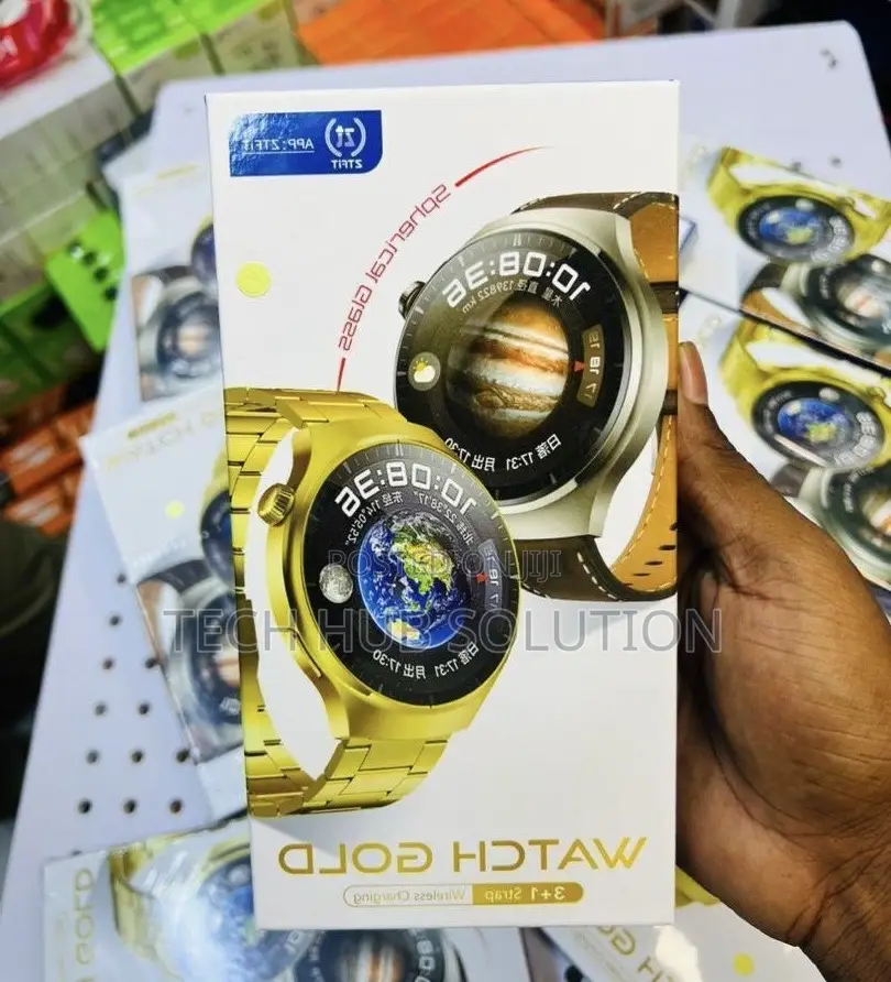 Gold Smart Watch – Stylish Touchscreen Fitness Watch