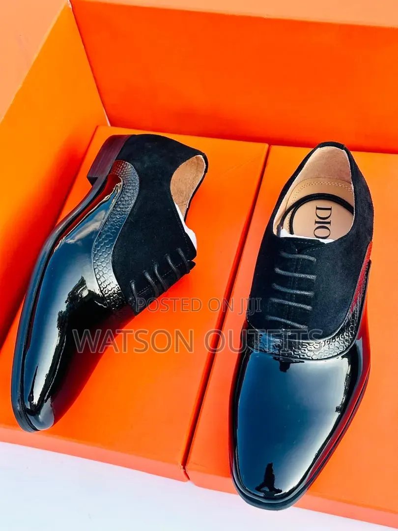 DIOR BRAND 1 Black Colour Men's Leather Shoes Stylish Looking