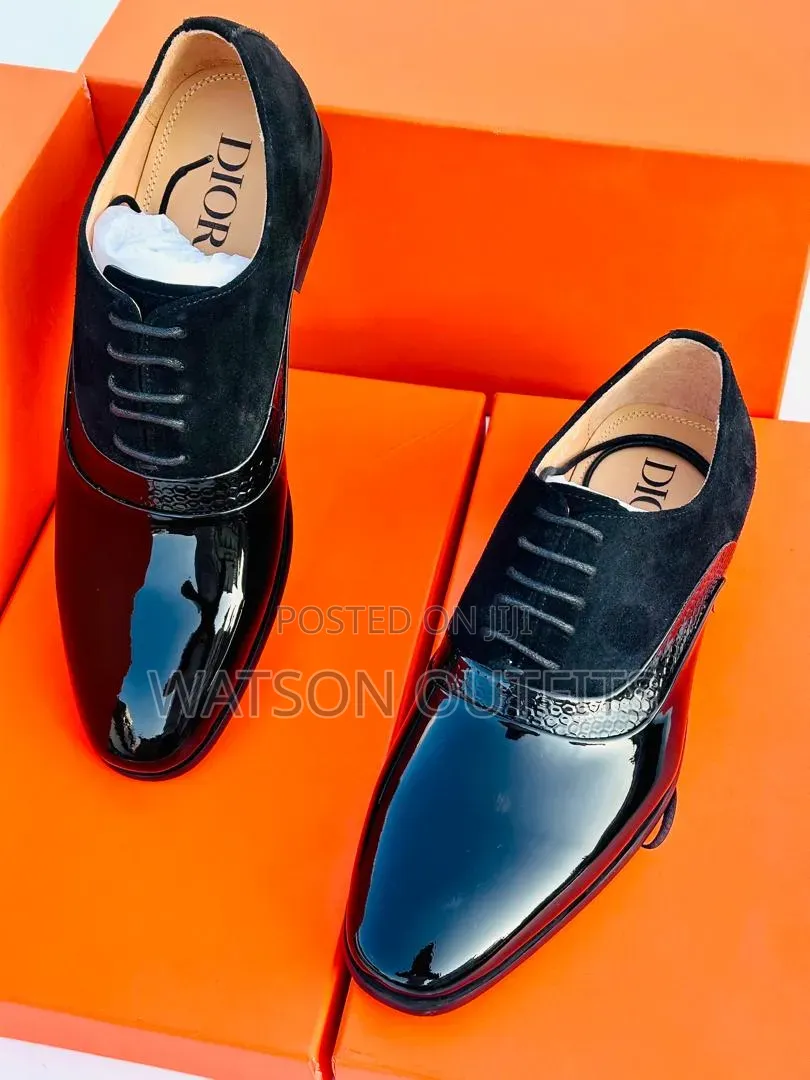 DIOR BRAND 1 Black Colour Men's Leather Shoes Stylish Looking