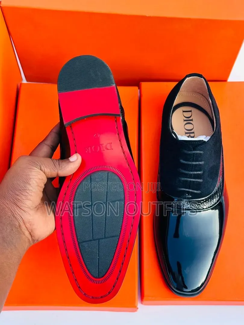 DIOR BRAND 1 Black Colour Men's Leather Shoes Stylish Looking