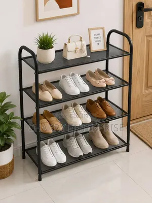 Shoe Rack 4 Layers Rahisi Kuunganisha
