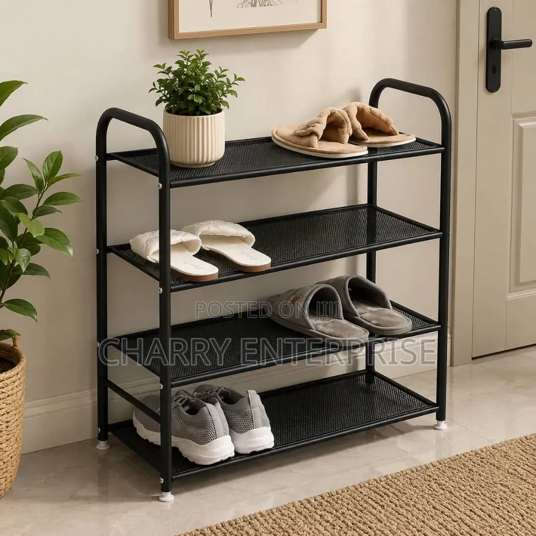 Shoe Rack 4 Layers Rahisi Kuunganisha