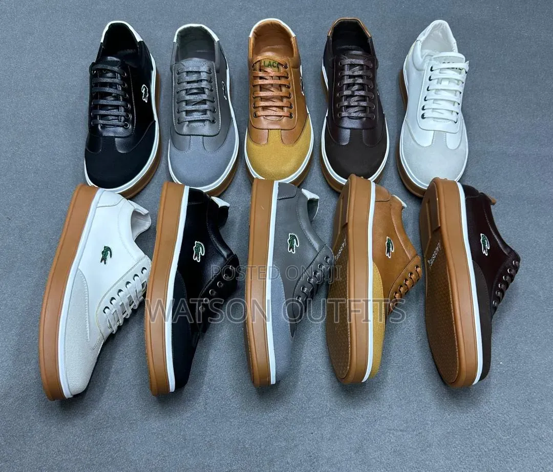 Men's Leather Shoes or Sneakers Lacoste Brand 5 Colours Leather