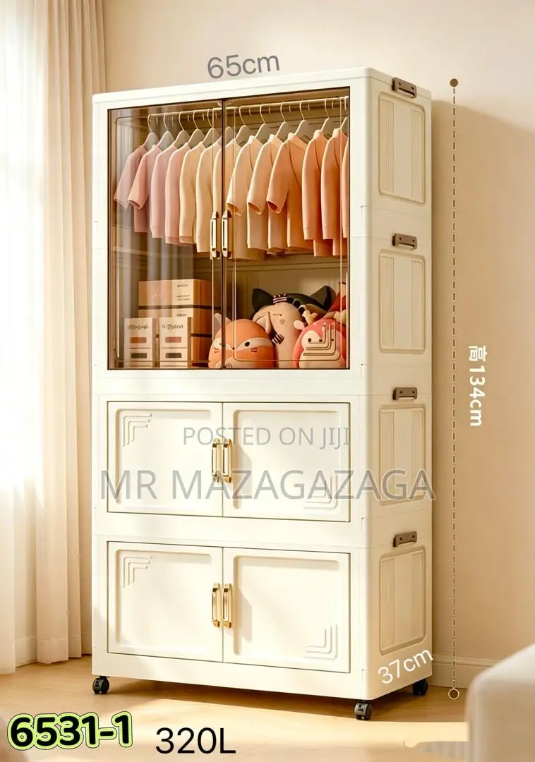 3 Layer Foldable Wardrobe Closet