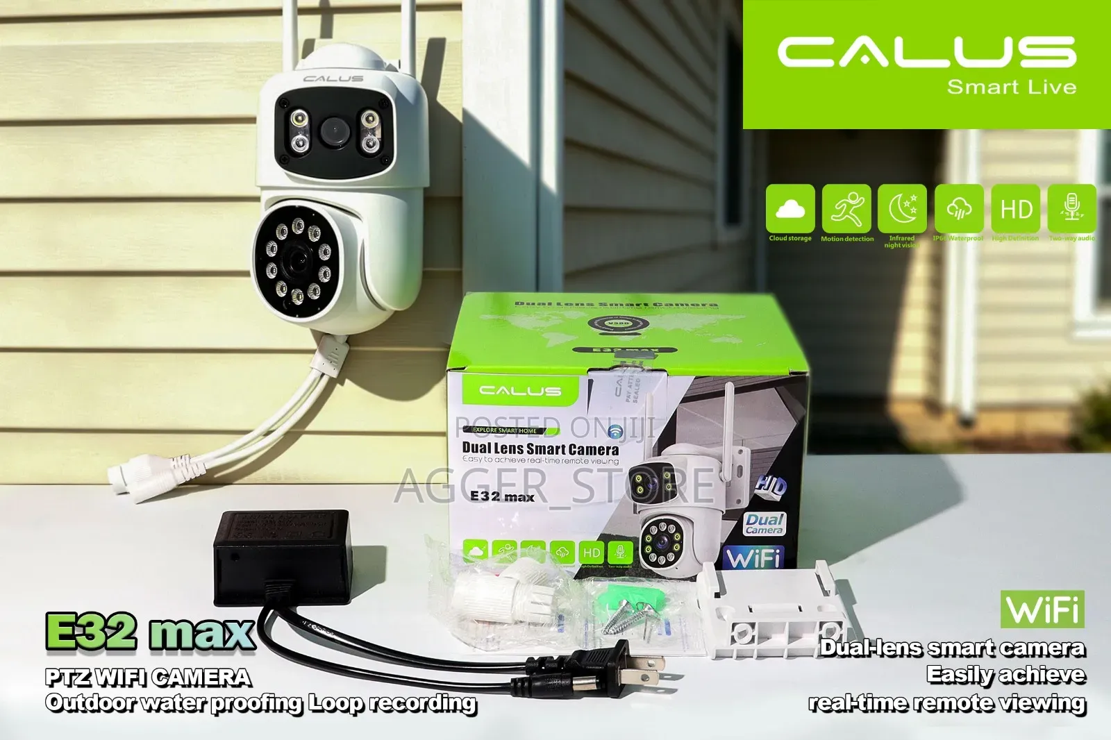 Calus E32 Max, a Dual-Lens Outdoor PTZ Wi-Fi Smart Security Camera