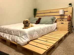 Modern Wooden Pallet Platform Bed)