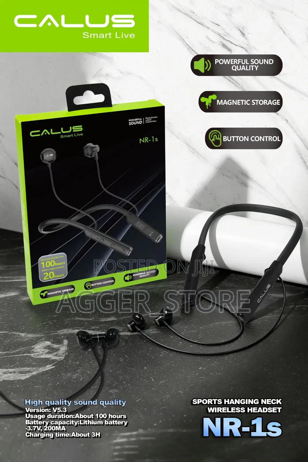 Calus NR-1s Neckband Wireless Headset