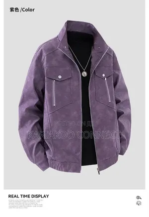 Purple Heavy Coat for Men
