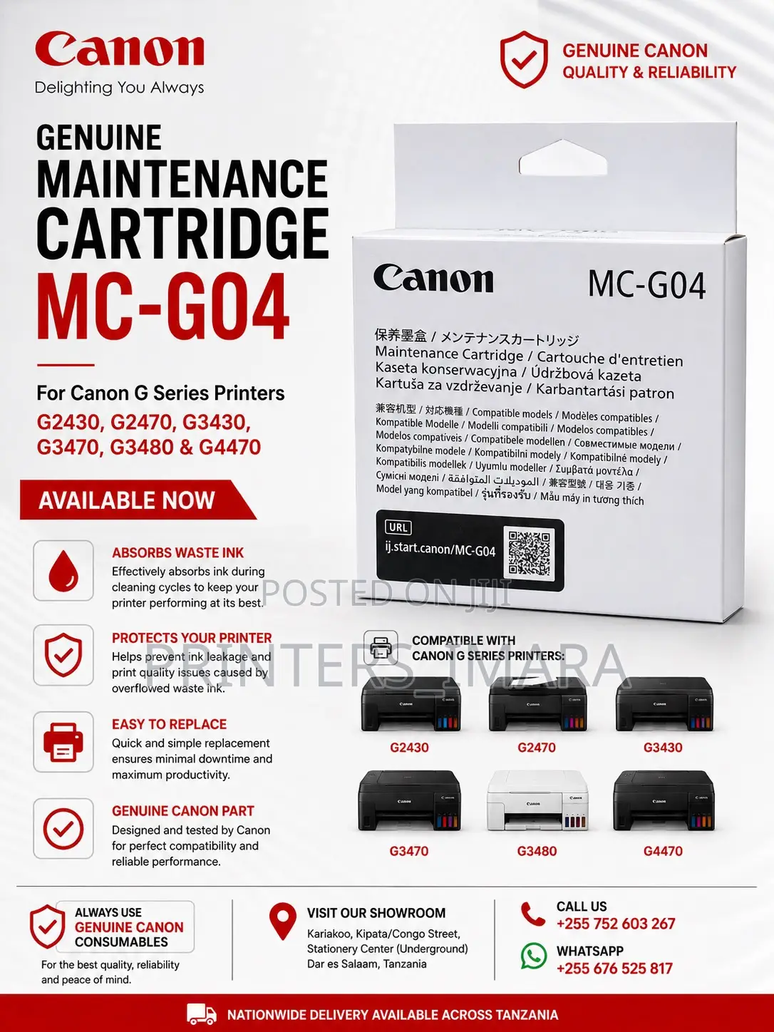 Genuine Canon MC-G04 Maintenance Cartridge