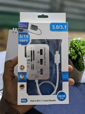 Card Reader + USB Hub 7 in 1 Mult-Port Adapter