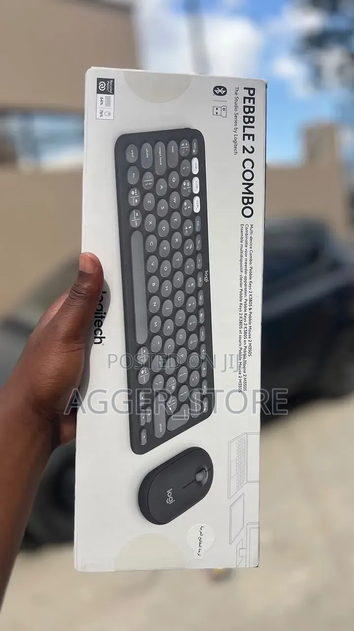 Logitech Pebble Keys 2 K380s Wireless Keyboard and Pebble Mouse 2 M350