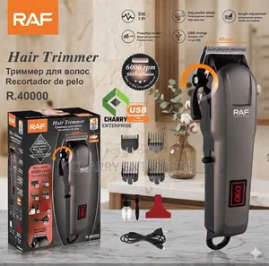 RAF Rechargeable Hair Trimmer With Digital Display Mashine Ya Kunyolea